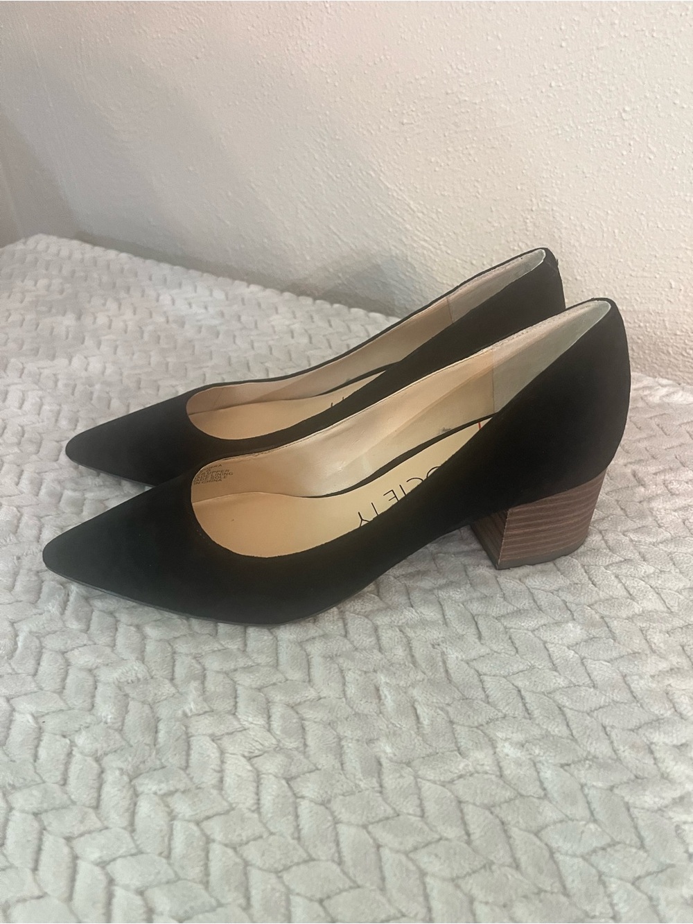 Sole Society Classic Black Block Heel Pumps - Women